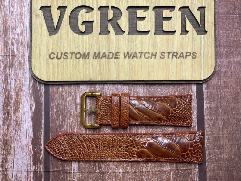 Ostrich Leg Leather Watch Strap - Rooibos Tea for Nixon 51-30