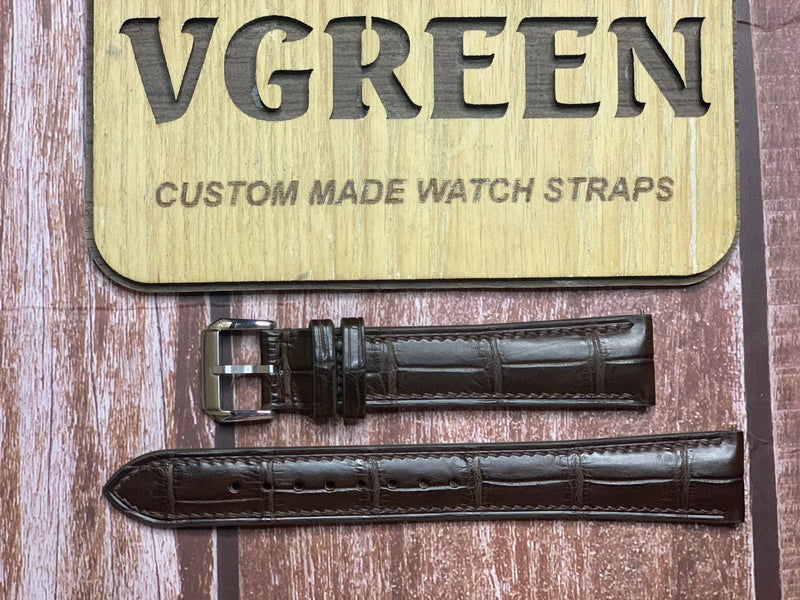 Crocodile Leather Watch Strap - Brown for  Citizen Disney eco drive