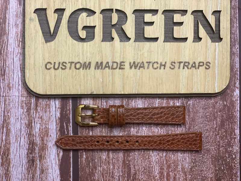 Dollaro Leather Watch Strap - Whisky for Citizen women's eco watch