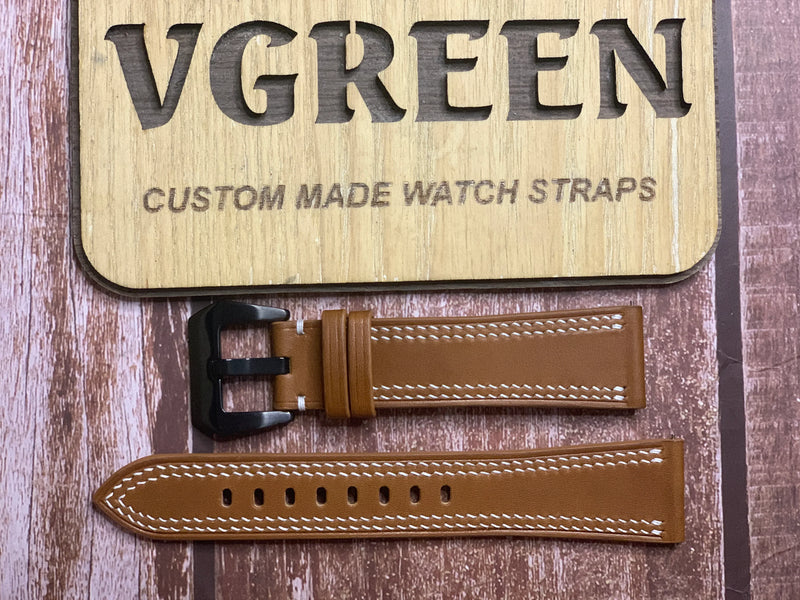 Barenia Leather Watch Strap - Brown for  Fossil model# fs5041