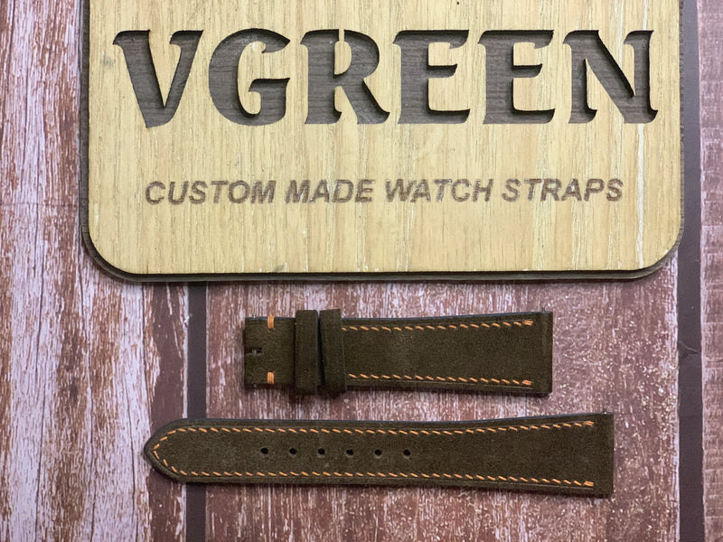 Suede Leather Watch Strap - Dark Gray For 1981 datejust