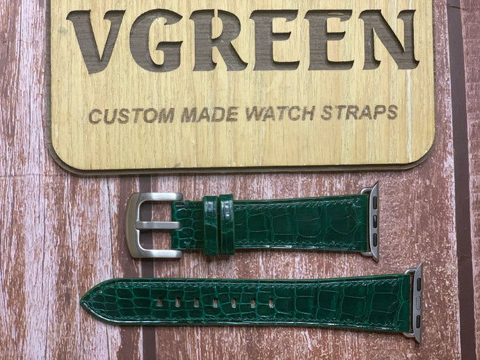 Apple Watch Strap - Crocodile Leather - Green