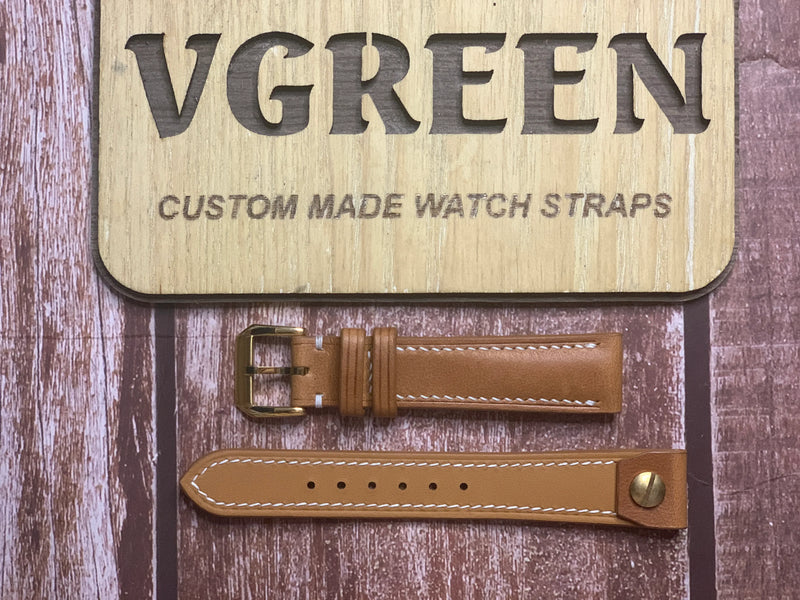 Custom Open Ended Straps For a gold 36 mm Longines from the 1950s