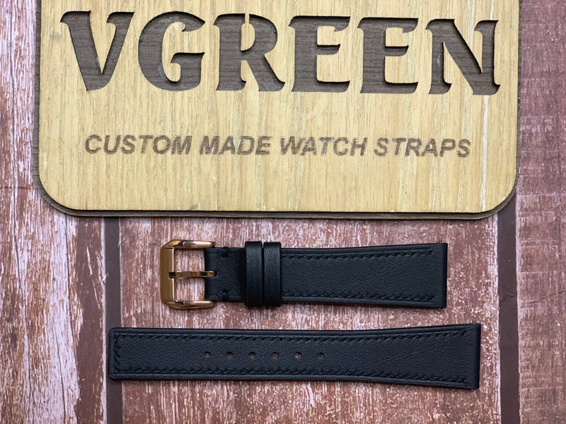Swift Leather Watch Strap - Black for Lange1