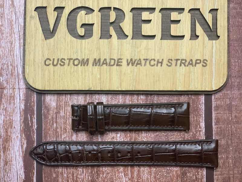 Crocodile Leather Watch Strap - Brown for  Rolex air king