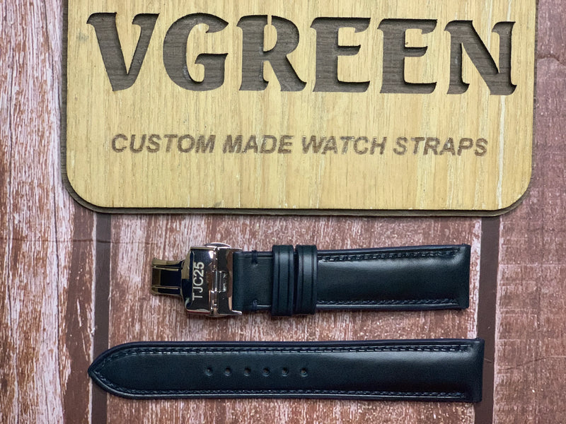 Buttero Leather Watch Strap - Deep Teal For Seiko mojito