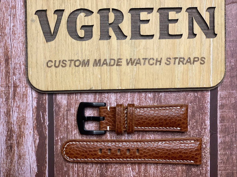 Dollaro Leather Watch Strap - Whisky FOR  Nomos world timer