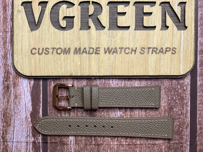 Epsom Leather Watch Strap - Taupe FOR Omega constellation vintage