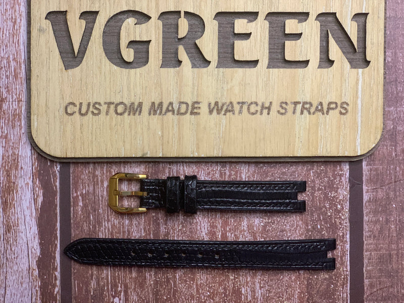 Custom Notched Straps - Center Notched for Cartier Vermeil Argent quartz