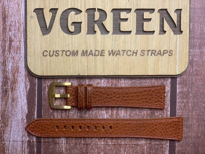 Dollaro Leather Watch Strap - Whisky for Seiko SWR064P1