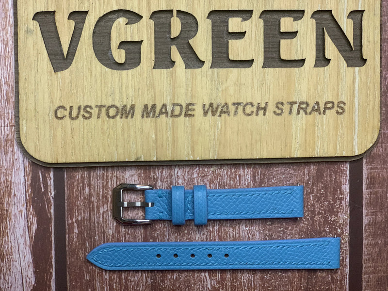 Epsom Leather Watch Strap - Baby Blue for La GrandnCloassique du Longines