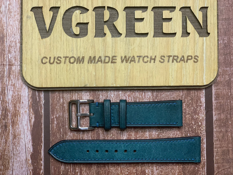 Maya Leather Watch Strap - Turquoise For Hamilton Jazz Master