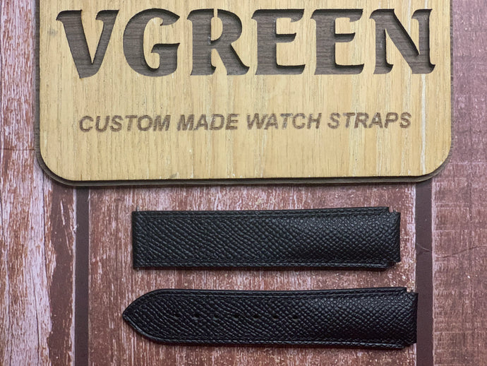 Epsom Leather Watch Strap - Black