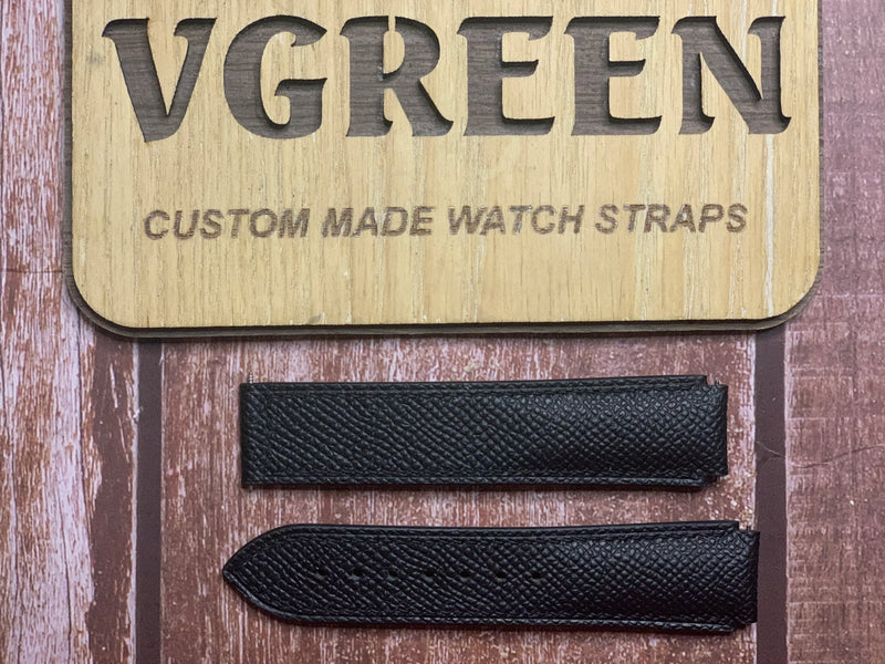 Epsom Leather Watch Strap - Black