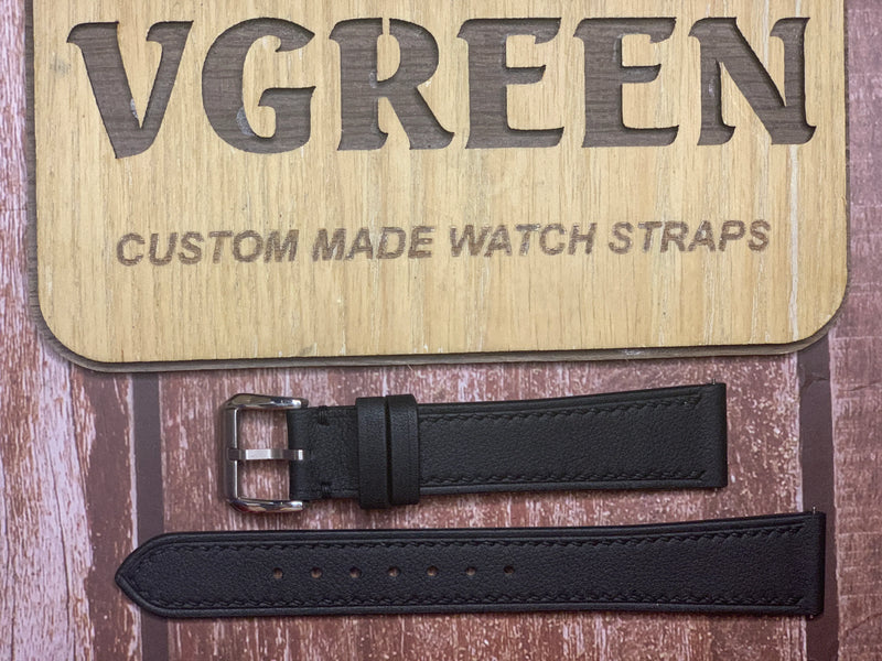 Swift Leather Watch Strap - Black for ROLEX OYSTER PERPETUAL 1501