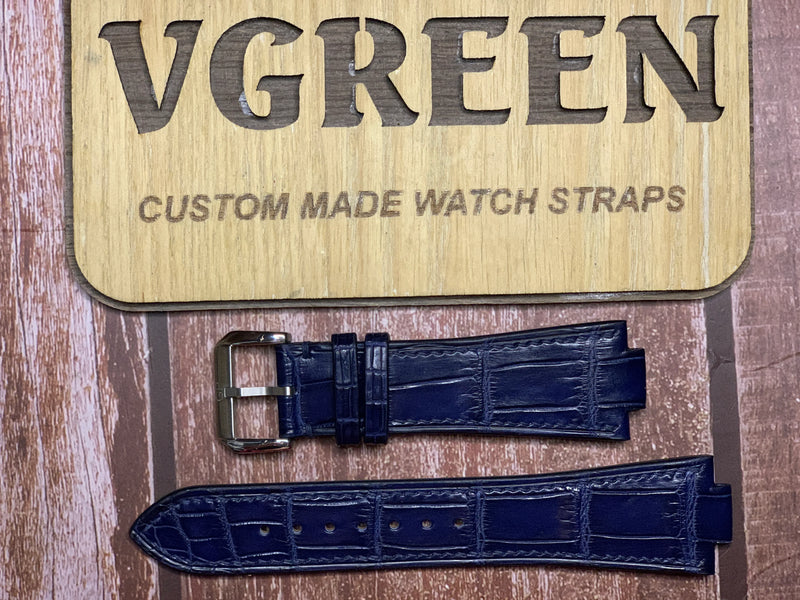 Custom Notched Straps - Corner Notched for Girard Perregaux Laureato