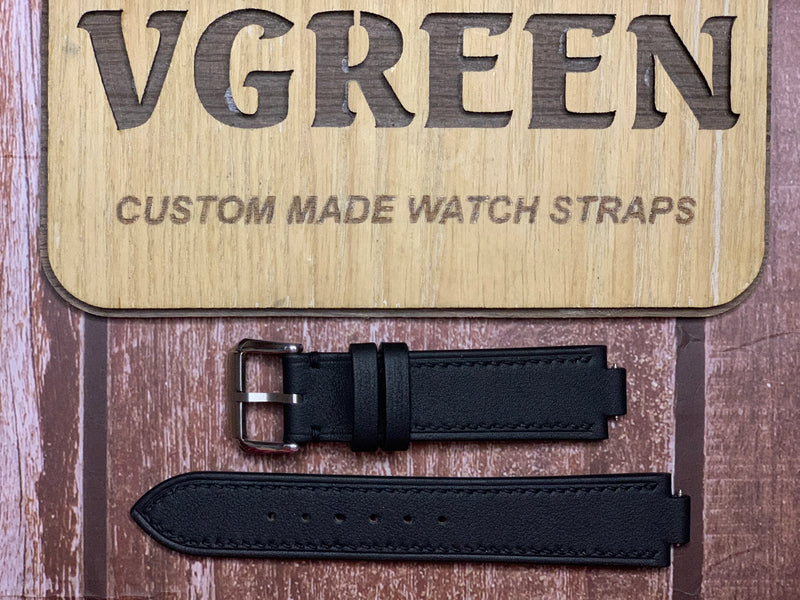 Custom Notched Straps - Corner Notched FOR Movado 84451891 Museum faceto