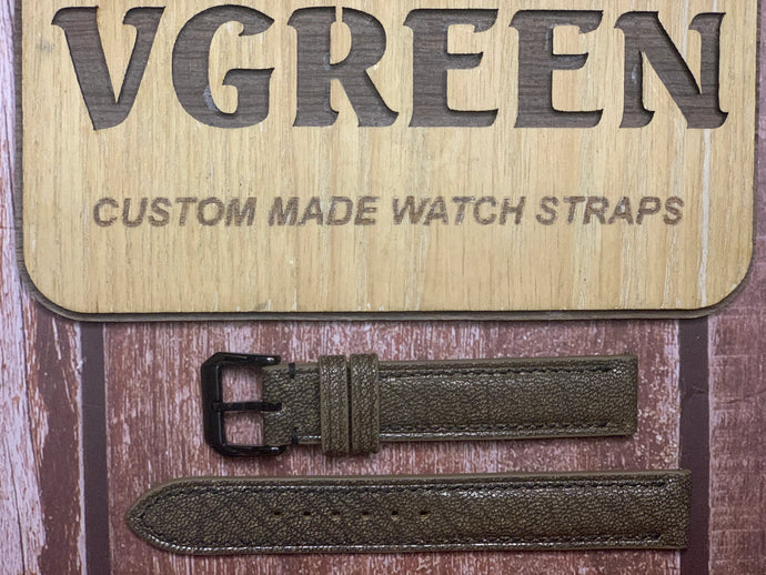 Alran Patnat Goat Leather Watch Strap - Fossil For old 1912 Longine Military