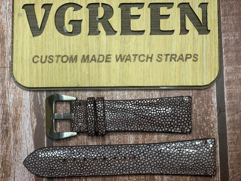 Stingray Leather Watch Strap - Brown FOR Luminor Paneria Pam00423