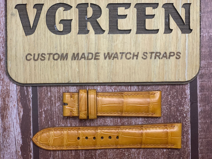 Crocodile Leather Watch Strap - Light Brown For Tissot PRC 200