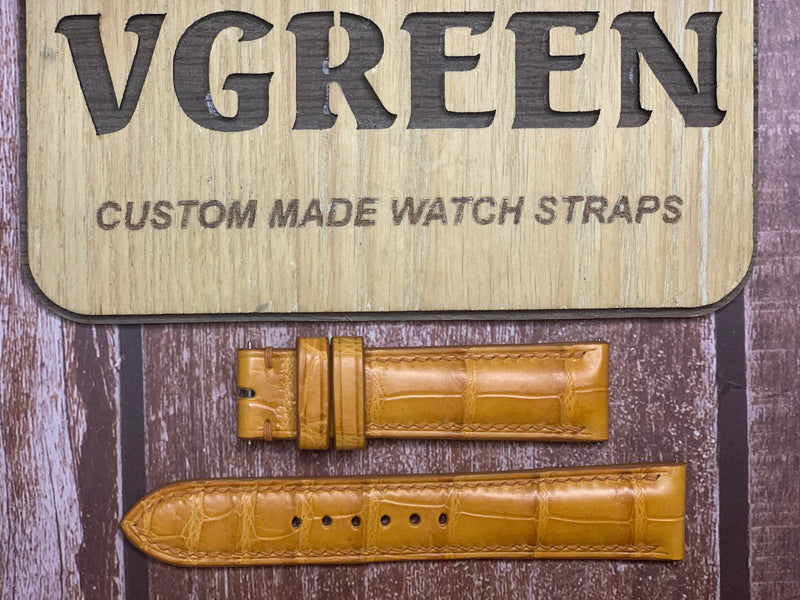 Crocodile Leather Watch Strap - Light Brown For Tissot PRC 200