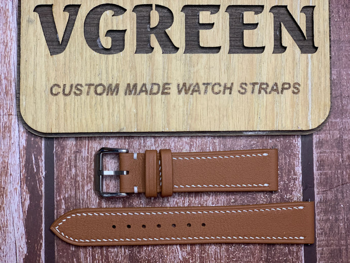 Swift Leather Watch Strap - Brown for JLC Reverso Large Small Seconds Mono