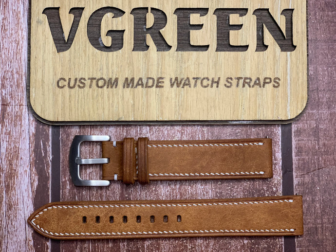 Maya Leather Watch Strap - Whisky For Tag Heuer