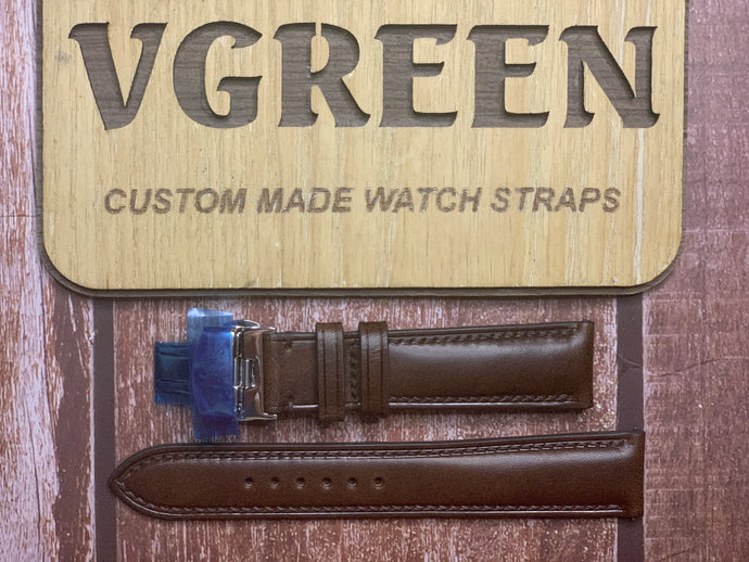 Buttero Leather Watch Strap - Dark Brown For Steinhart Ocean 39 Adventurer Classic