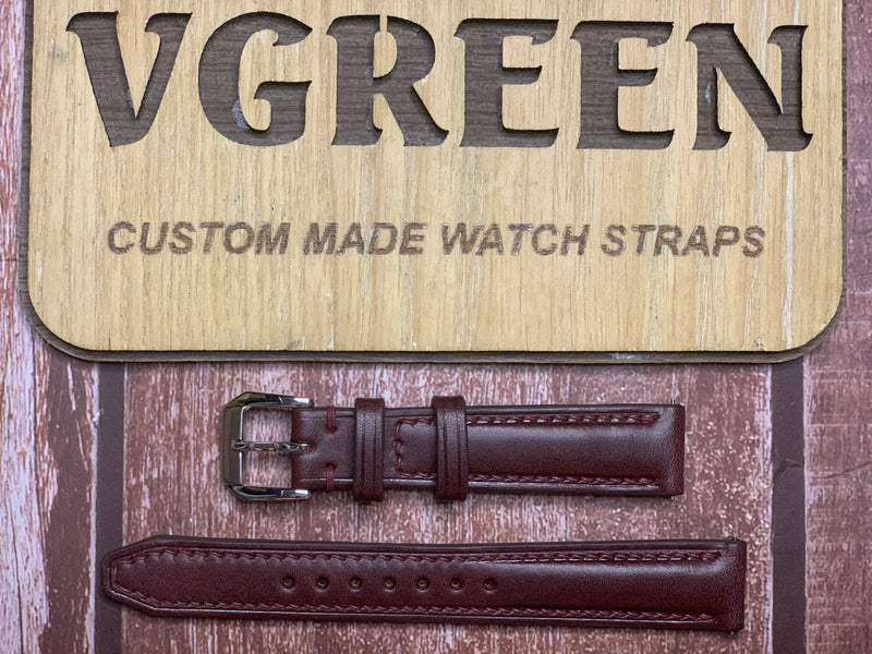 Buttero Leather Watch Strap - Bordeaux  For shinola run well