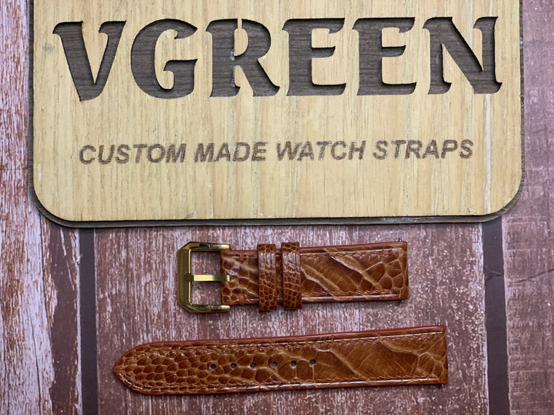 Ostrich Leg Leather Watch Strap - Rooibos Tea for  Louis Erard