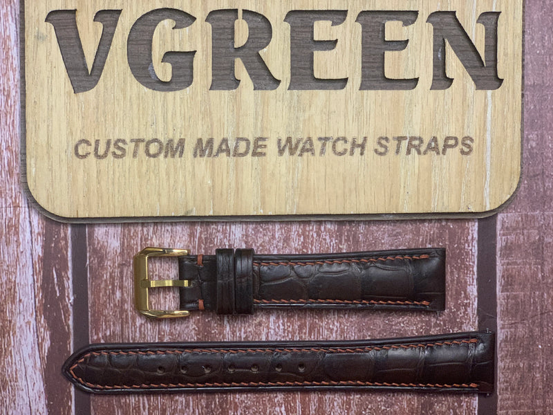 Crocodile Leather Watch Strap - Brown for Zenith El Primero