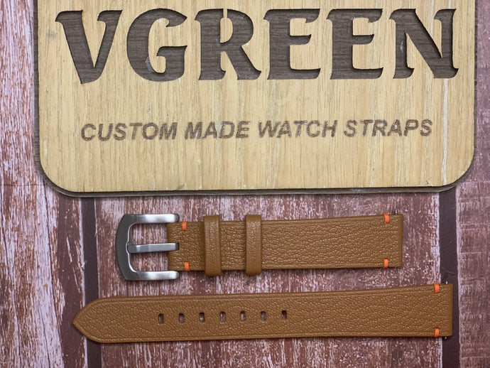 Alran Goat Leather Watch Strap - Brown