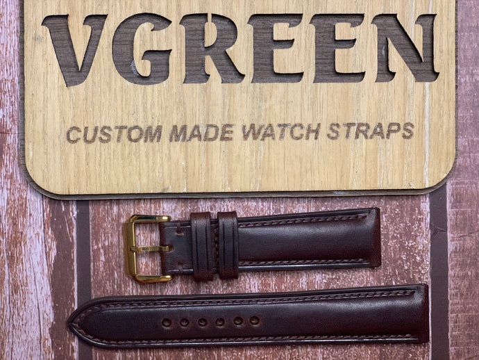 Badalassi Wax Leather Watch Strap - Dark Brown