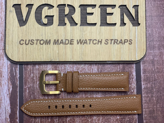 Alran Goat Leather Watch Strap - Brown for Bulova