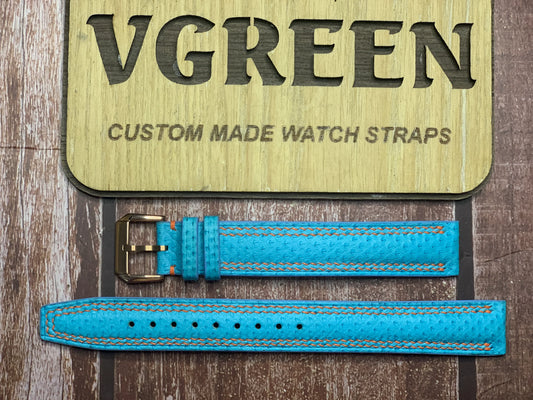 Karung Snake Skin Watch Strap - Tiffany Blue for seiko watch
