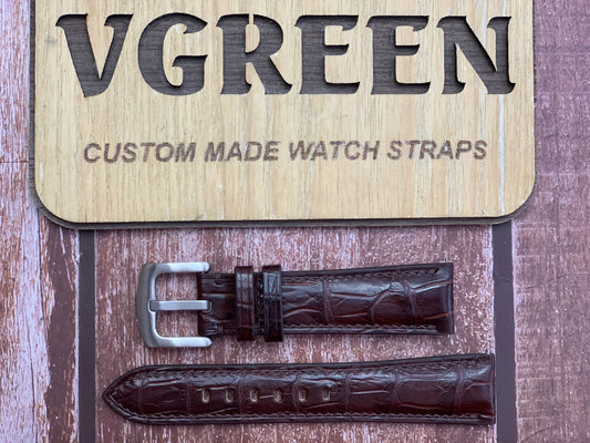 Crocodile Leather Watch Strap - Brown for Montblanc Star Legacy Automatic