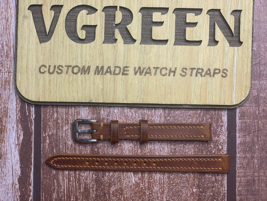 11mm Watch Strap - Cognac Badalassi Wax Leather