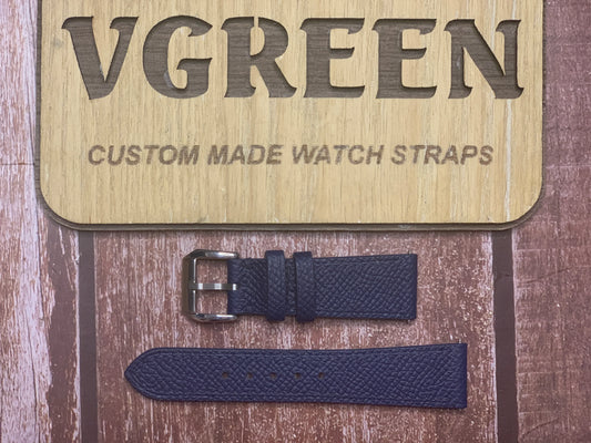 Epsom Leather Watch Strap - Navy For JLC Reserve de Marche