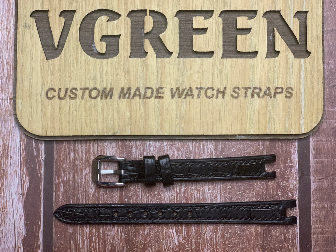 Custom Notched Straps - Center Notched for Longines L600146040 Symphonette