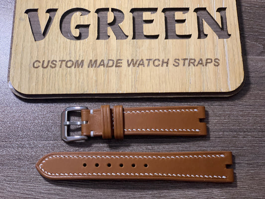 Barenia center-notched watch strap for Kolber Geneve K9211