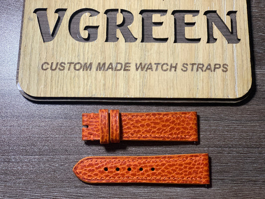 Orange Dollaro watch strap for Asterisk Charley Harper, very short 70/80mm