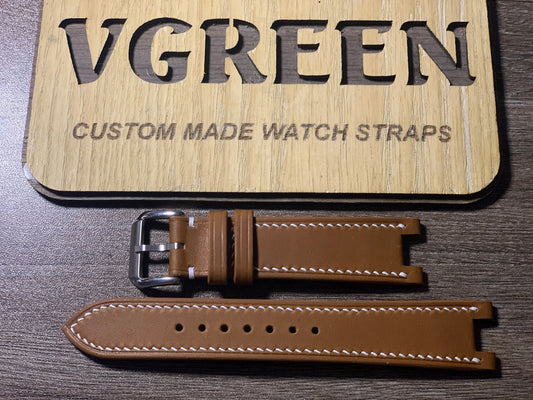 Center-notched barenia watch strap for a 1999 TAG Heuer S/el Professional
