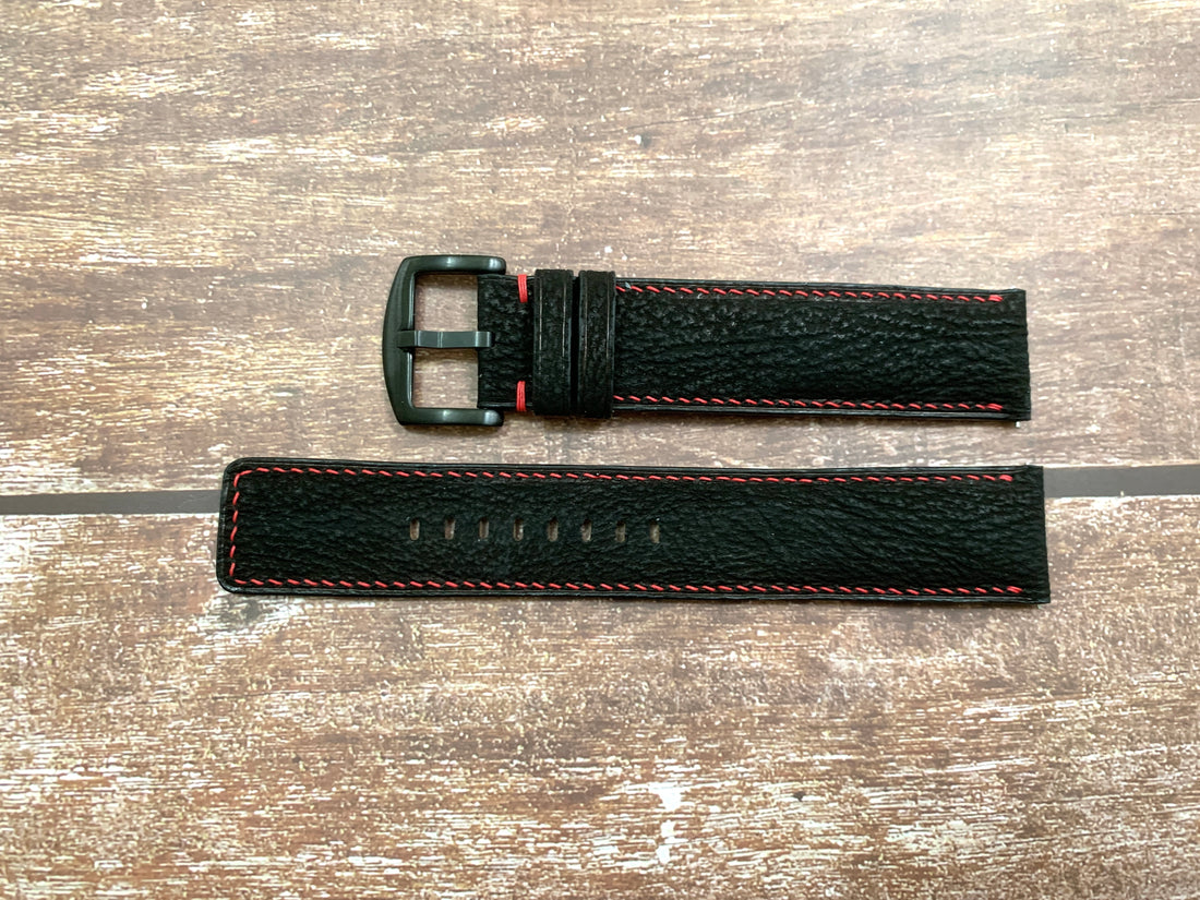 Full Grain Shark Skin Leather Custom Strap For Visconti Abyssus Full Dive Watch