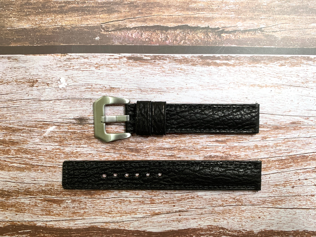 Full Grain Shark Skin Leather Custom Strap For Vostok Amphibia Watch