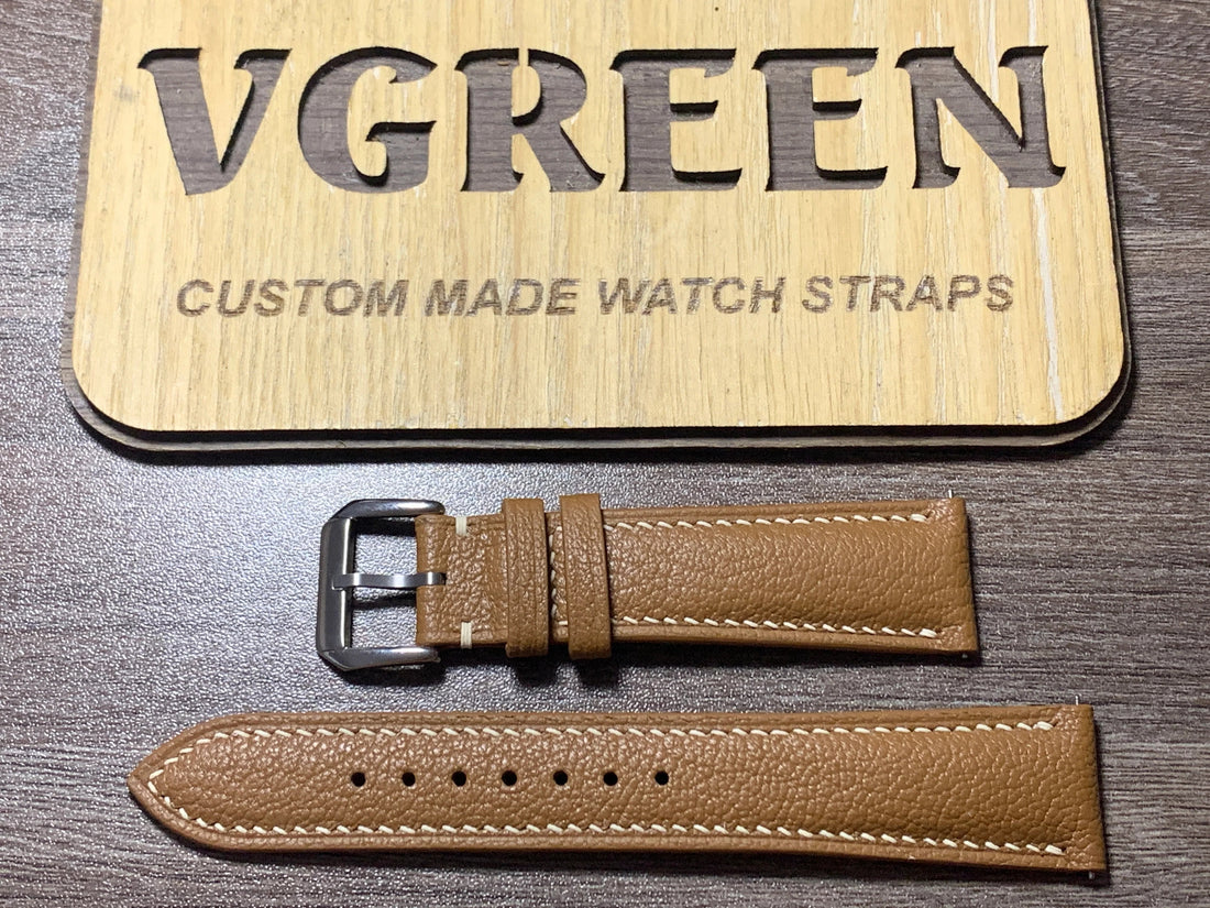 Brown Alran goat watch strap for Breguet Type XX chronograph