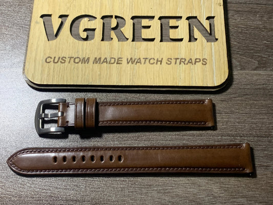 Extra-long dark brown Buttero watch strap for Seiko Presage Cocktail Time