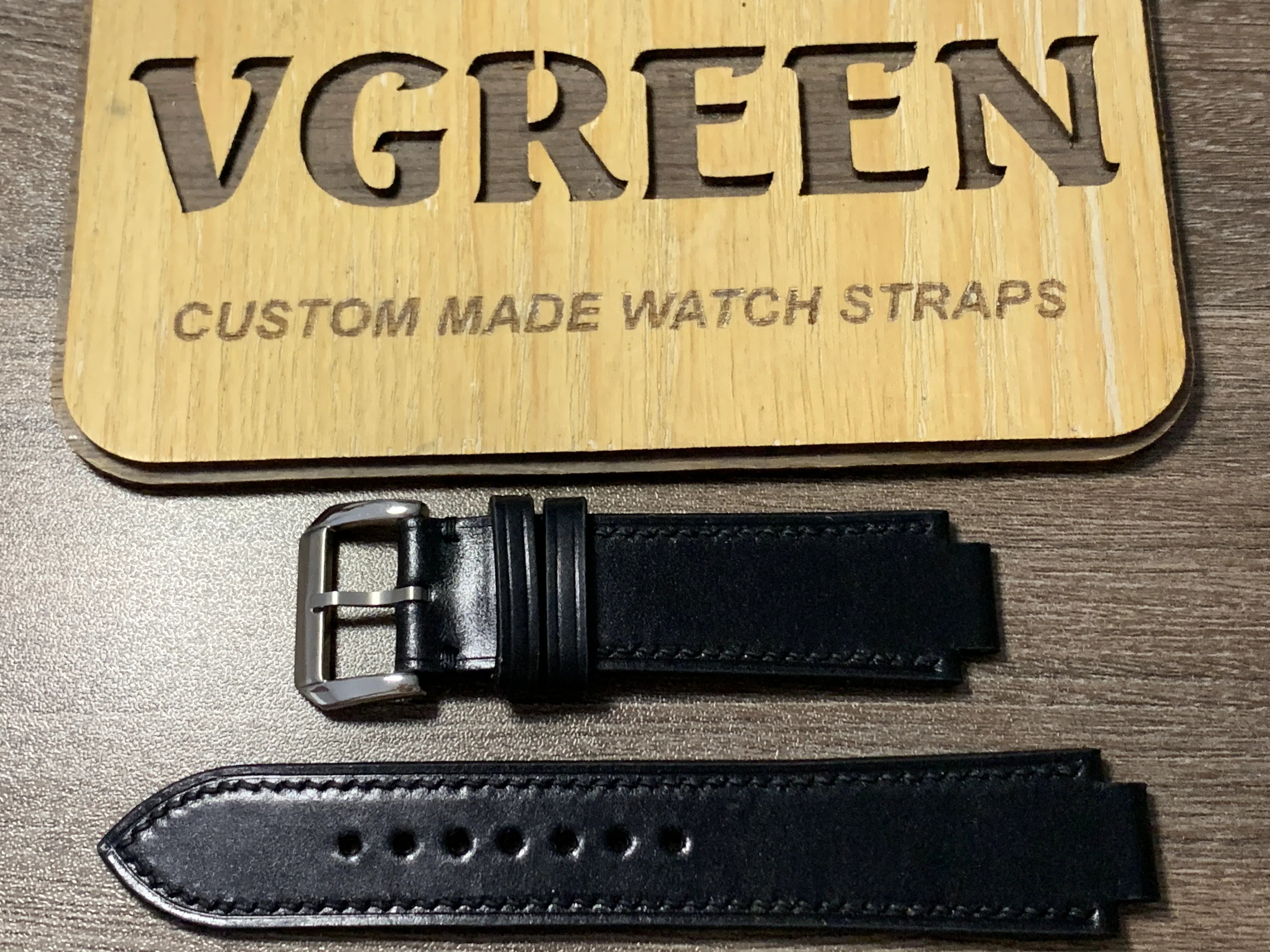 Notched Shell Cordovan Strap for a Citizen Axiom – VGreen