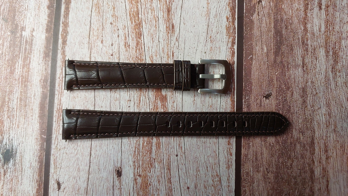 Brown Full Grain Crocodile Leather Strap For Grand Seiko Watch – VGreen