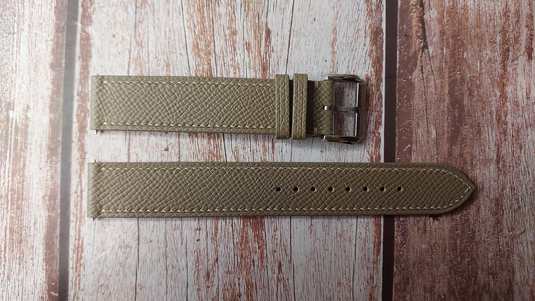 Taupe Epsom Leather Strap For SEIKO SRPG35 Watch for Men