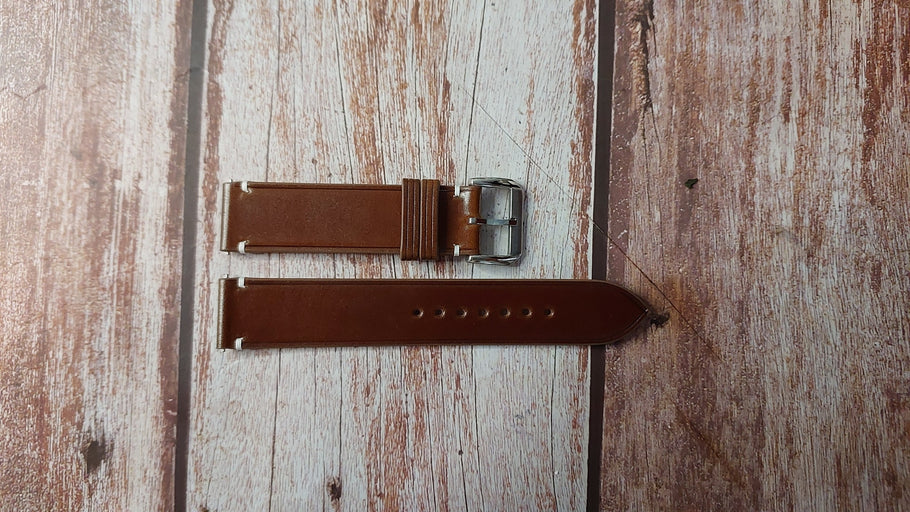 Cognac Shell Cordovan Custom Leather Strap